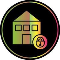 Zuhause Sicherheit Glyphe fällig Farbe Symbol Design vektor