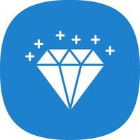 Diamant Glyphe Kurve Symbol Design vektor