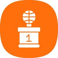 Basketball Glyphe Kurve Symbol Design vektor