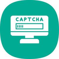 Captcha Glyphe Kurve Symbol Design vektor