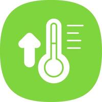 Thermometer Glyphe Kurve Symbol Design vektor