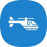Hubschrauber Glyphe Kurve Symbol Design vektor
