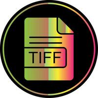 tiff Datei Format Glyphe fällig Farbe Symbol Design vektor