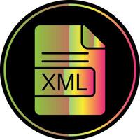 xml Datei Format Glyphe fällig Farbe Symbol Design vektor