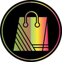 Einkaufen Tasche Glyphe fällig Farbe Symbol Design vektor