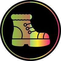 Stiefel Glyphe fällig Farbe Symbol Design vektor