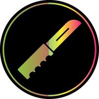 Tasche Messer Glyphe fällig Farbe Symbol Design vektor