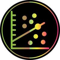 streuen Graph Glyphe fällig Farbe Symbol Design vektor