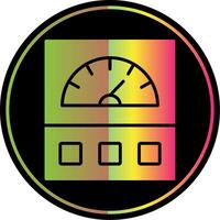 Amperemeter Glyphe fällig Farbe Symbol Design vektor