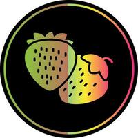 Erdbeeren Glyphe fällig Farbe Symbol Design vektor