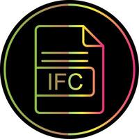 ifc Datei Format Linie Gradient fällig Farbe Symbol Design vektor