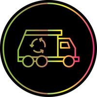 Müll LKW Linie Gradient fällig Farbe Symbol Design vektor