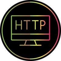 http Plätzchen Linie Gradient fällig Farbe Symbol Design vektor