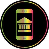 Handy, Mobiltelefon Bankwesen Glyphe fällig Farbe Symbol Design vektor