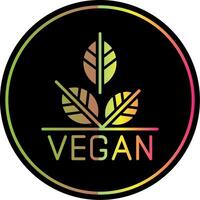 vegan glyf på grund av Färg ikon design vektor