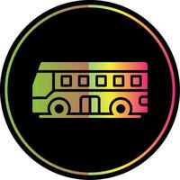 Tourist Bus Glyphe fällig Farbe Symbol Design vektor