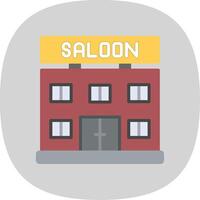 Saloon eben Kurve Symbol Design vektor