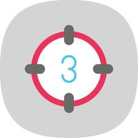 Countdown eben Kurve Symbol Design vektor