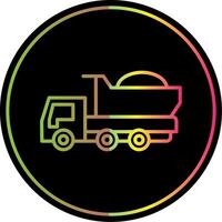 Kipper LKW Linie Gradient fällig Farbe Symbol Design vektor