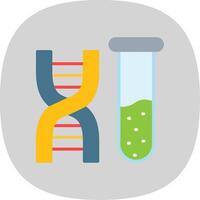 DNA eben Kurve Symbol Design vektor