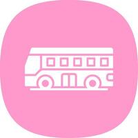 Tourist Bus Glyphe Kurve Symbol Design vektor