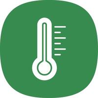 Thermometer Glyphe Kurve Symbol Design vektor