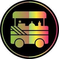 Essen Wagen Glyphe fällig Farbe Symbol Design vektor