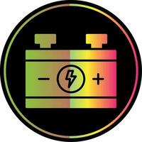 Auto Batterie Glyphe fällig Farbe Symbol Design vektor