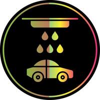 Auto waschen Glyphe fällig Farbe Symbol Design vektor