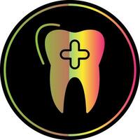 Dental Pflege Glyphe fällig Farbe Symbol Design vektor