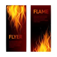 Flamma banners set vektor