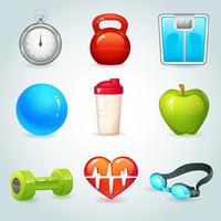 Symbole für Sport und Fitness vektor