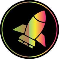 Raumfahrzeug Glyphe fällig Farbe Symbol Design vektor