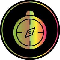 Kompass Glyphe fällig Farbe Symbol Design vektor