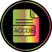 accdb fil formatera glyf på grund av Färg ikon design vektor