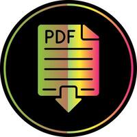 pdf Glyphe fällig Farbe Symbol Design vektor