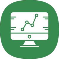 Statistiken Glyphe Kurve Symbol Design vektor