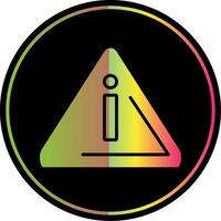 warnen Glyphe fällig Farbe Symbol Design vektor