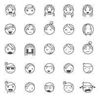 emoji känslor ikoner. vektor illustration
