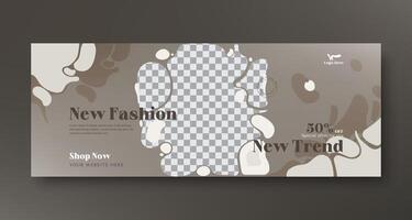 modern Mode Sammlung und Neu Stil Mode Sozial Medien Banner vektor