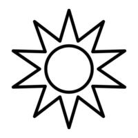 Symbol für die Sonnenlinie vektor