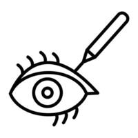 eyeliner linje ikon vektor