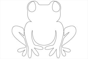 Frosch Symbol Illustration von Welt Tier Tag kontinuierlich einer Linie Kunst vektor