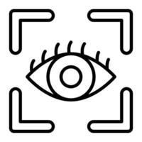 verifiziert Auge Linie Symbol Design vektor