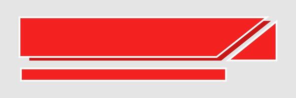 Sozial Medien niedriger dritte, mit rot gestalten Overlay Streifen . Nachrichten niedriger dritte vektor