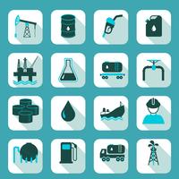 Ölindustrie Icons Set