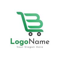 E-Commerce Logo, Einkaufen Wagen Logo und Einkaufen Taschen Logos vektor