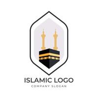 islamic logotyp mall, band islamic kupol palats logotyp design mall. moské logotyp idéer. inspiration logotyp design. mall illustration vektor