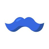 platt tecknad serie blå gata franska konstnär mustasch ikon vektor