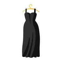 eben Karikatur schwarz weiblich Kleid Symbol vektor